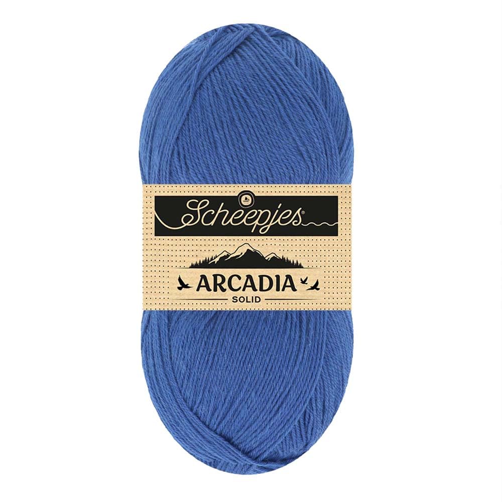 Scheepjes Arcadia Solid 100g - Blueberry Yarn for Knitting and Crocheting, 820 Blueberry