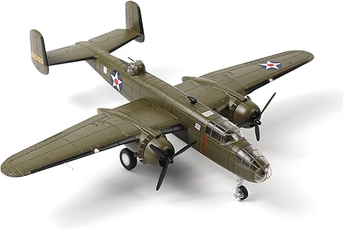 Miniatura 6 de B-25B Mitchell Tokyo Raid 172 Bombardero Kit de modelo de metal con soporte WWII aleación fundida a presión avión de combate avión preconstrucción