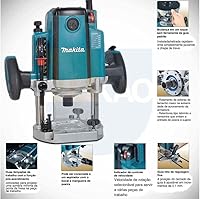 Vista 4 de Makita RP2301FC 3-1/4 HP* Router de inmersión, con velocidad variable