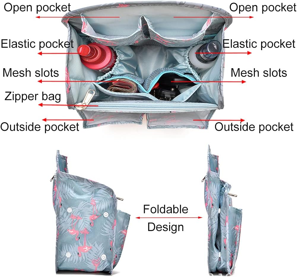 HOYOFO Mini Backpack Organizer Insert Small Shoulder Bag Divider for Rucksack Purse Lightweight Nylon, Light Blue - Image 4