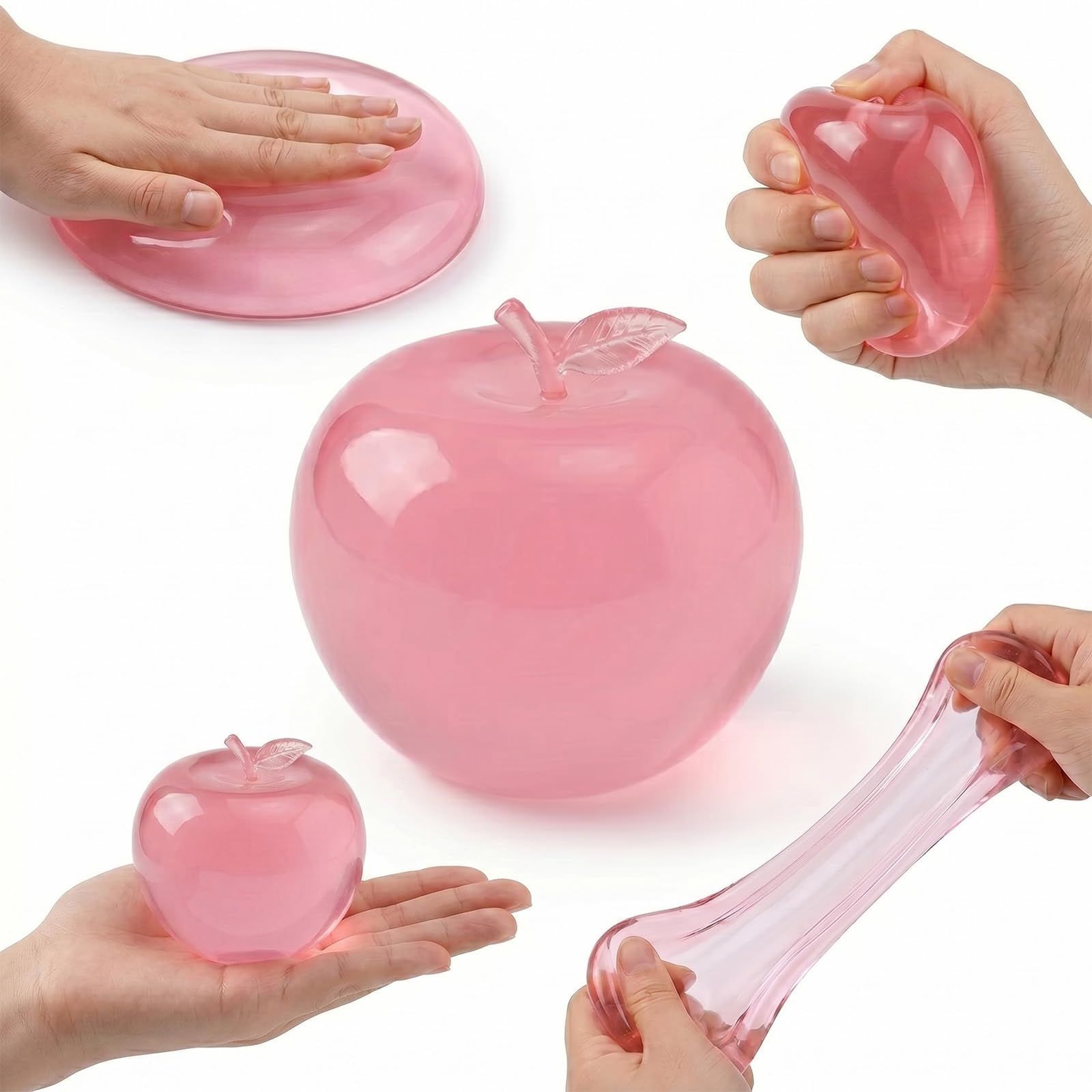 Stress Relief Squishy Ball Set, Super Soft Sensory Fidget Toys for Adults & Kids, Silent Anxiety Relief Squeeze Balls for Office, School & Home, Fun Fruit & Dessert Shapes, Multi-Colour，B
