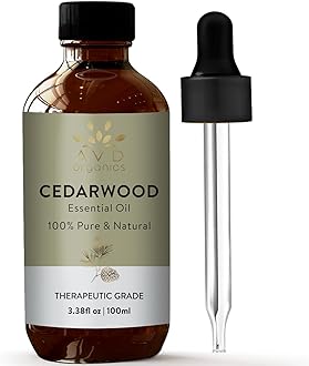 AVD Organics Cedarwood Essential Oil 100 ml- for Skin and Focus - Woody and Earthy Aroma for Clarity - Diffuser Fragrance Oil, Soaps, Candles -3.38 fl. Oz