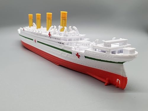 Miniatura 4 de THEROLLER3D HMHS BRITANNIC Modelo de barco de 1 pie de largo montado, réplicas británicas históricamente precisas