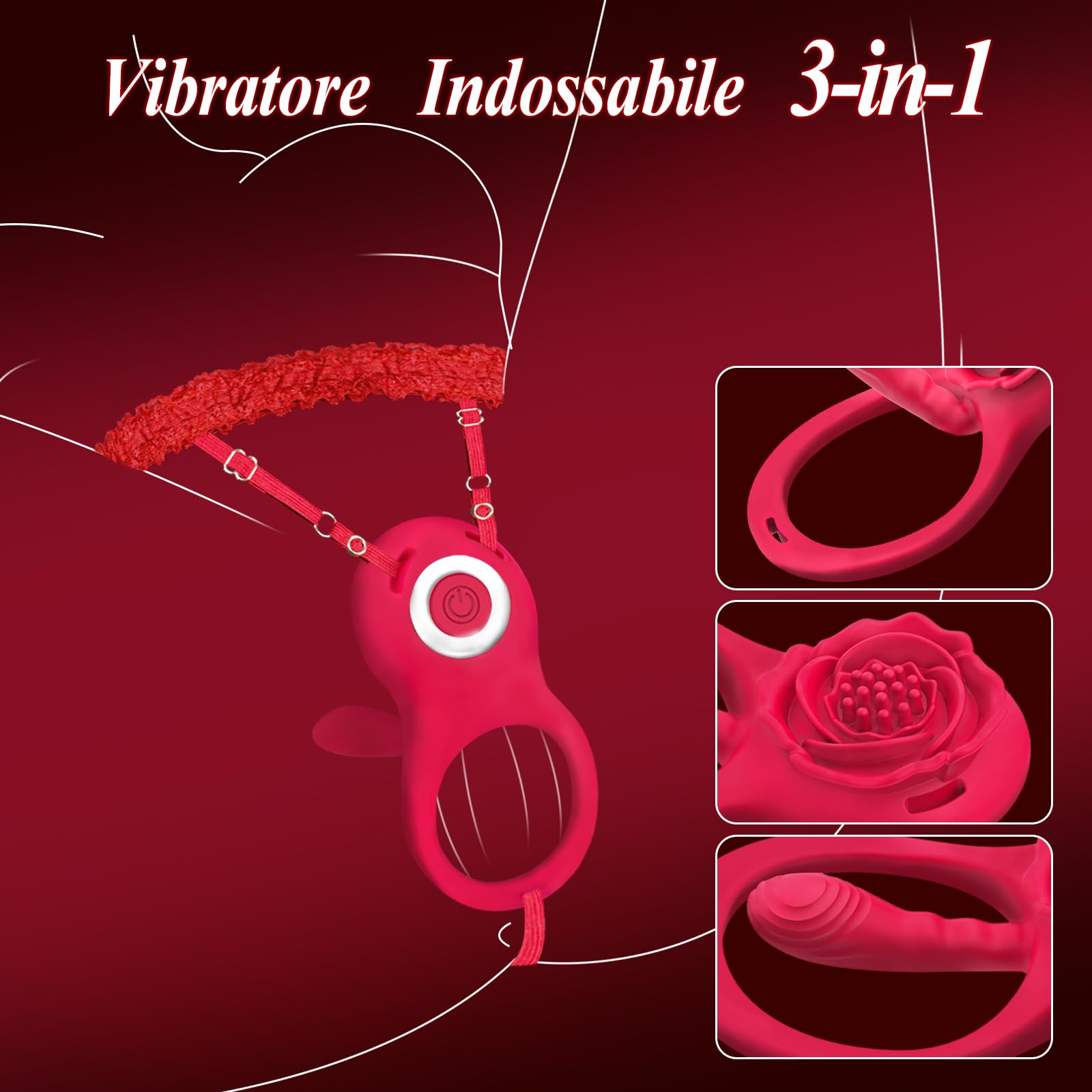 Vibratoreper Donna Professionale Clotoride con App 9 Modalità Vibratore Telecomando Wireless Sexytoysys Donna Coppia Sex Toys Stimolatore per Clitoride Punto G Squirting Vibratoriper Donne (Red)