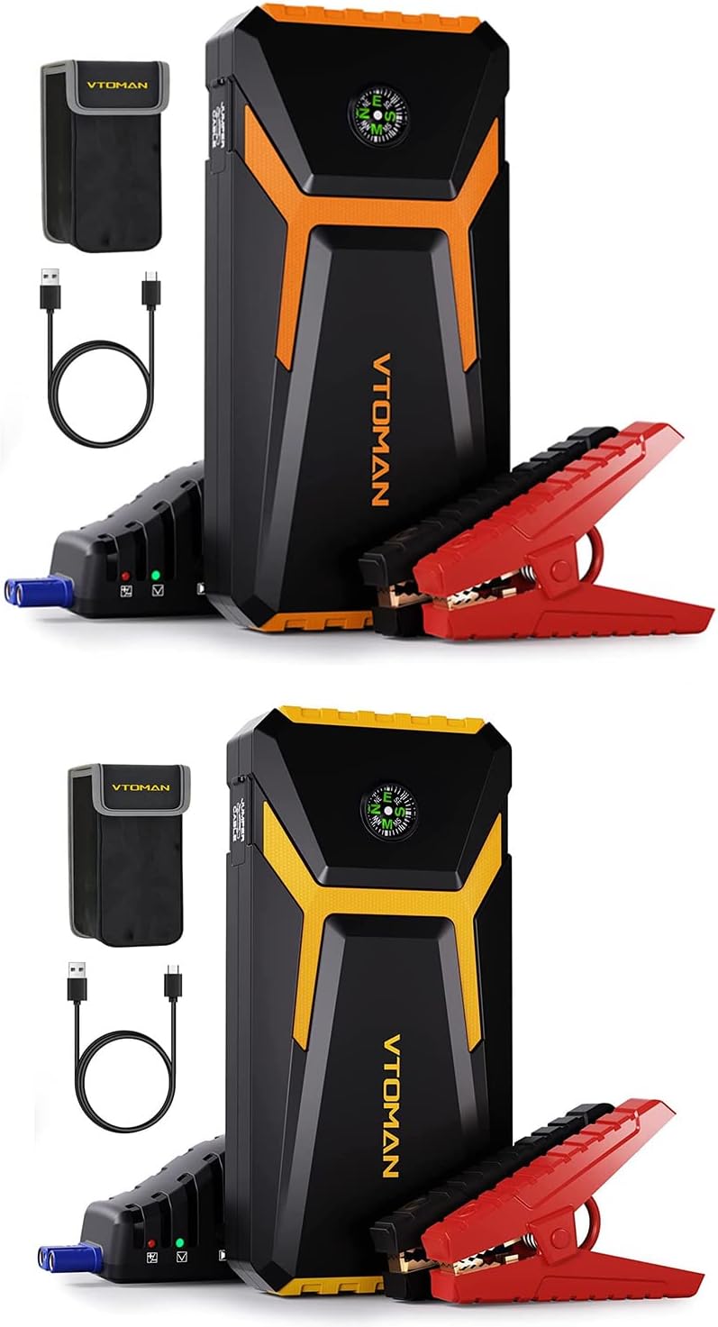 VTOMAN V6 Jump Starter, (Yellow+Orang) 1500A Peak Portable
