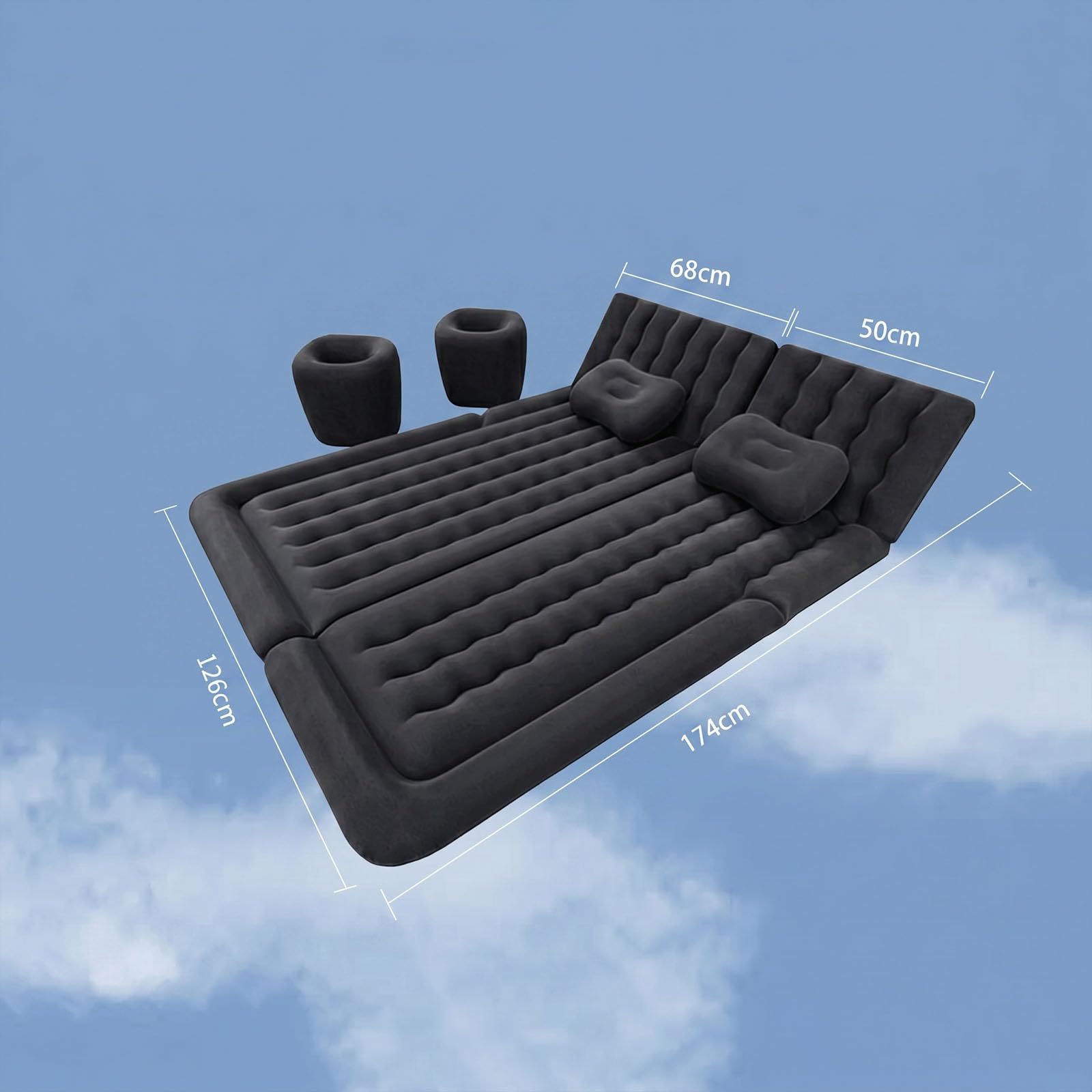 Auto Materasso Gonfiabile per Volvo EX30 Cross Country 2025 2026, Letto per Auto Materassino Sedile Posteriore per Viaggio Campeggio Bagagliaio Accessori