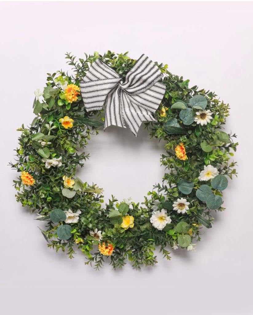 Wreath for wall decoration hanging 39cm big size flowers