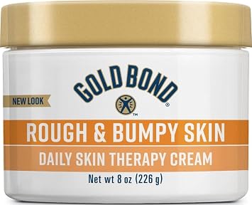 Gold Bond Cream, Rough & Bumpy Daily Skin Therapy Cream, 8 oz. Moisturizer | Softer skin in 1 week, body cream for rough and bumpy skin, contains AHA, BHA, and PHA, 7 moisturizers, salicylic acid