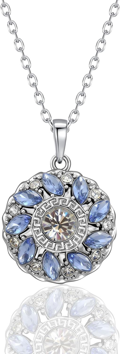 Ahiller Dainty Necklace for Women, Adjustable Crystal Pendant Choker, Minimalist Gift for Birthday Valentine Christmas