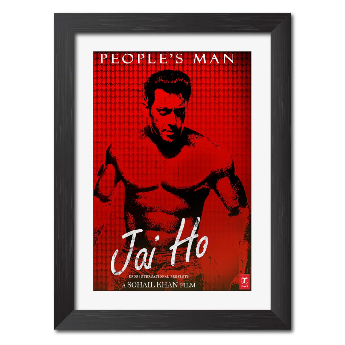 inspire TA Jai Ho Bollywood Movie Poster Minimal Art Poster Painting Wall Frame, Laminated Posters With Matt Finish Black Frame (12 X 9 INCHES)