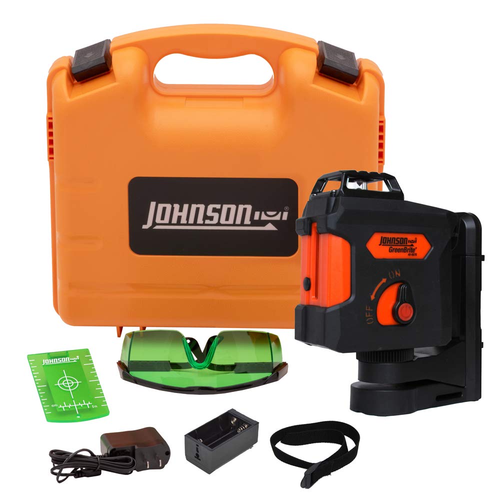 Johnson Level & Tool 40-6676 Self-Leveling 360° Laser w/Plumb Line with GreenBrite Technology, Green