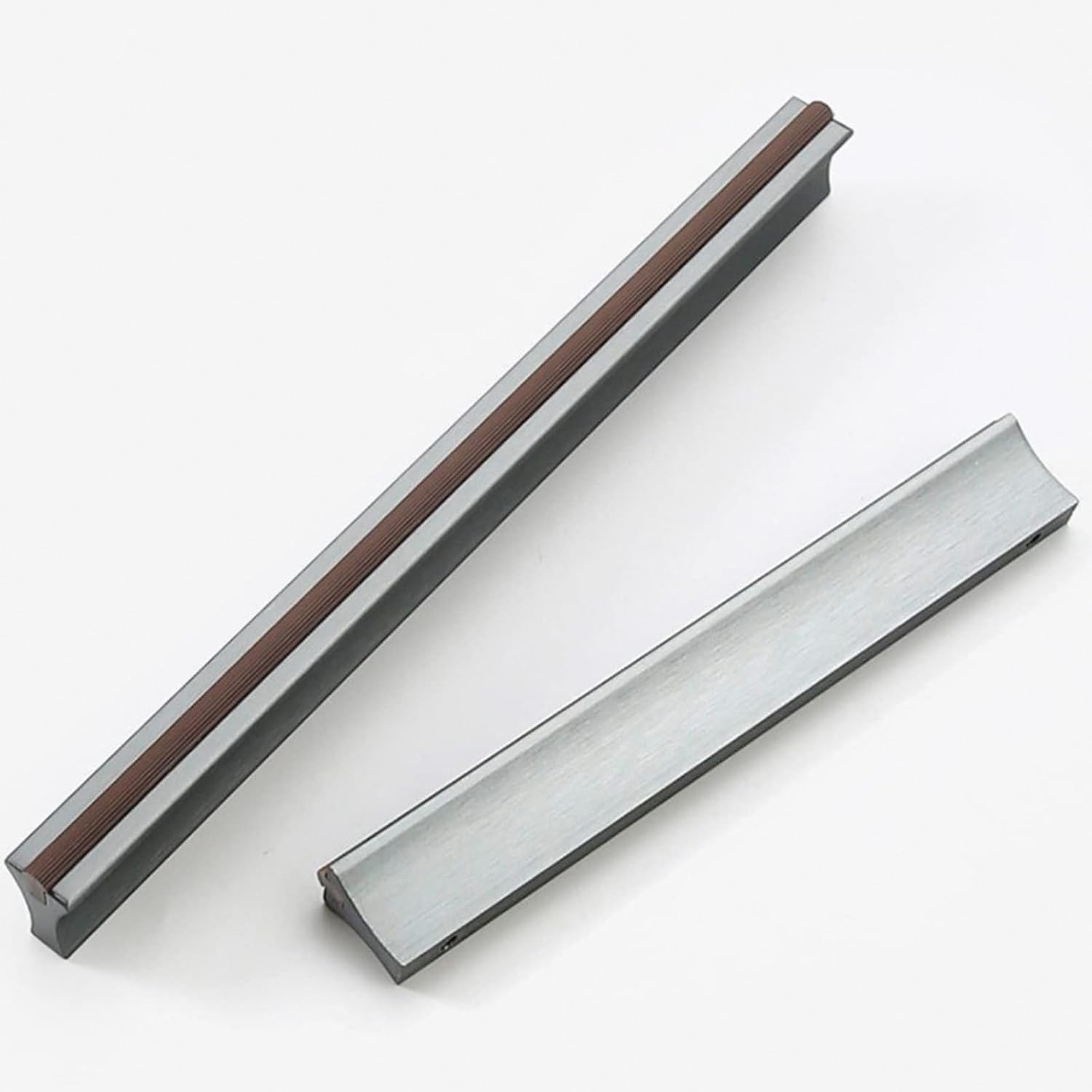 Graue Schubladengriffe 2 Stück, Möbelgriffe aus Aluminiumlegierung für Küchenschränke, Schranktüren und Kleiderschränke, moderne Griffe zum Schrauben, Length 1000mm, Length 1000mm