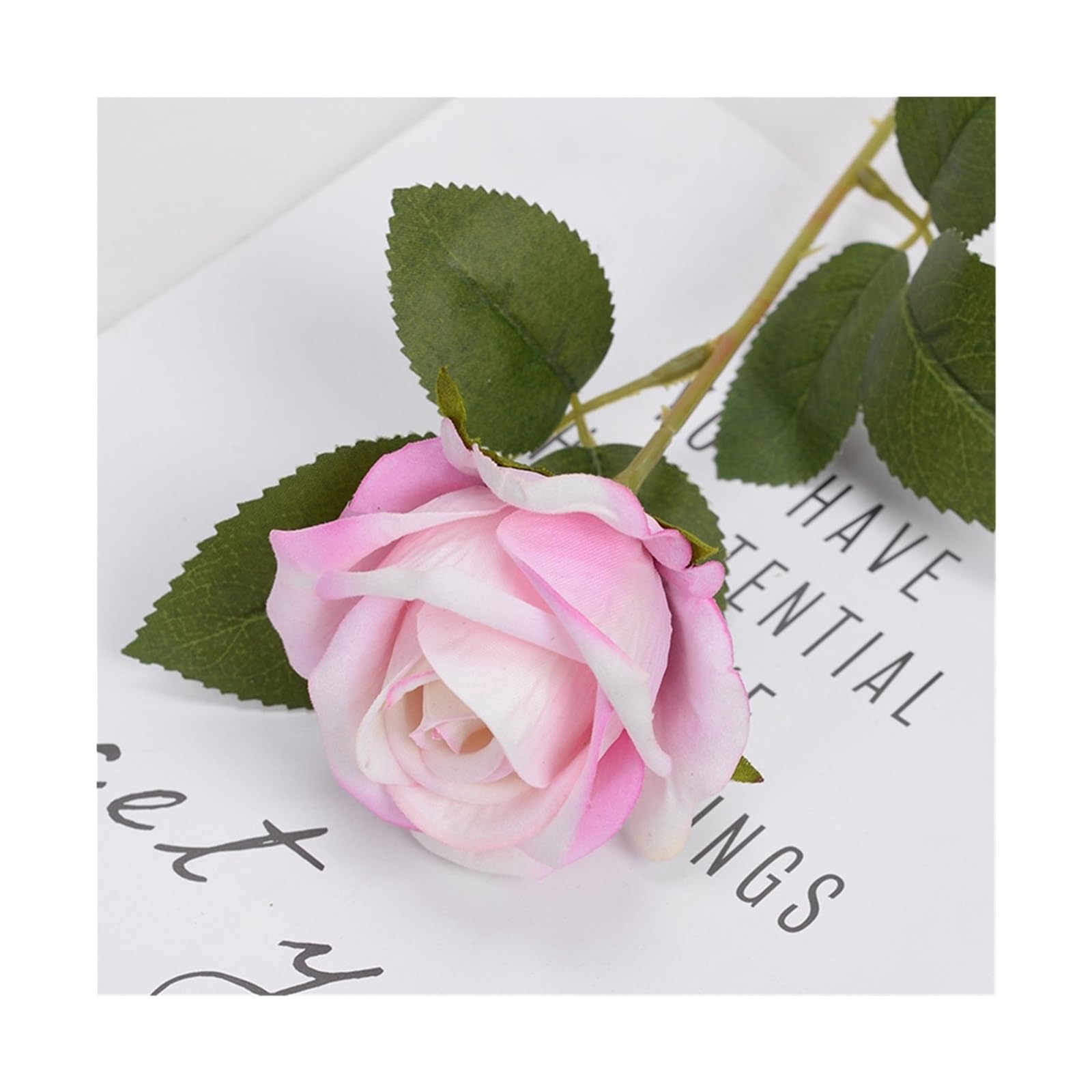 UBOHUZ 40PCS Roses Artificial Flowers Rose Flower Branch Red Realistic Fake For Wedding Home Decor for Wedding Bridal Bouquet(Color 6)