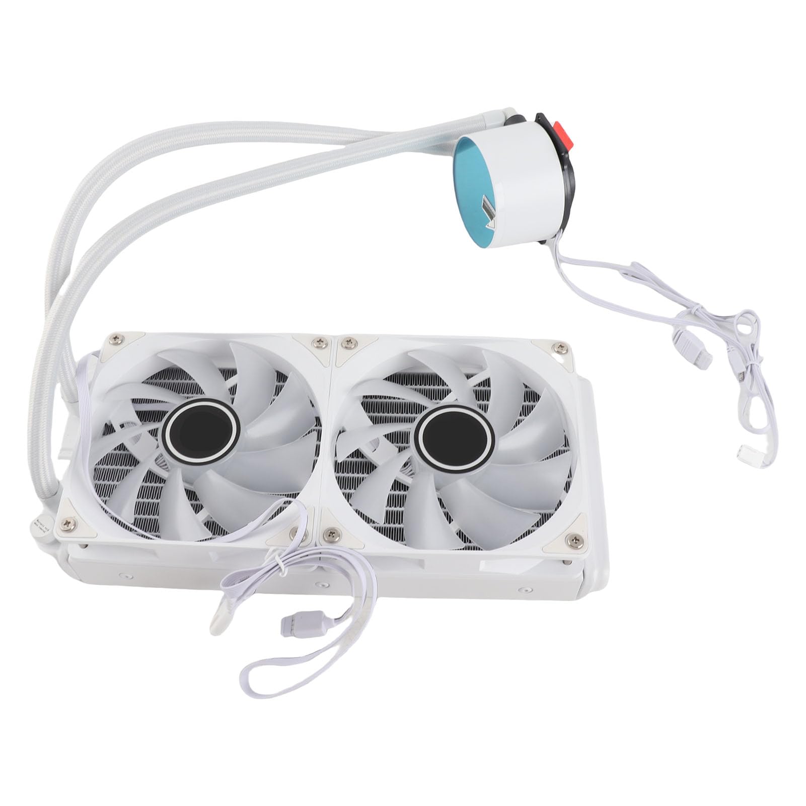Bewinner Chłodnica Cieczowa Procesora 240 Mm, Dwa Wentylatory 120 Mm PWM ARGB, Cicha Pompa 23 DBA, Kompatybilna z Gniazdami LGA1700/1200/115x i AM4/AM5, Uniwersalny Zestaw Chłodzenia wodą (WHITE)