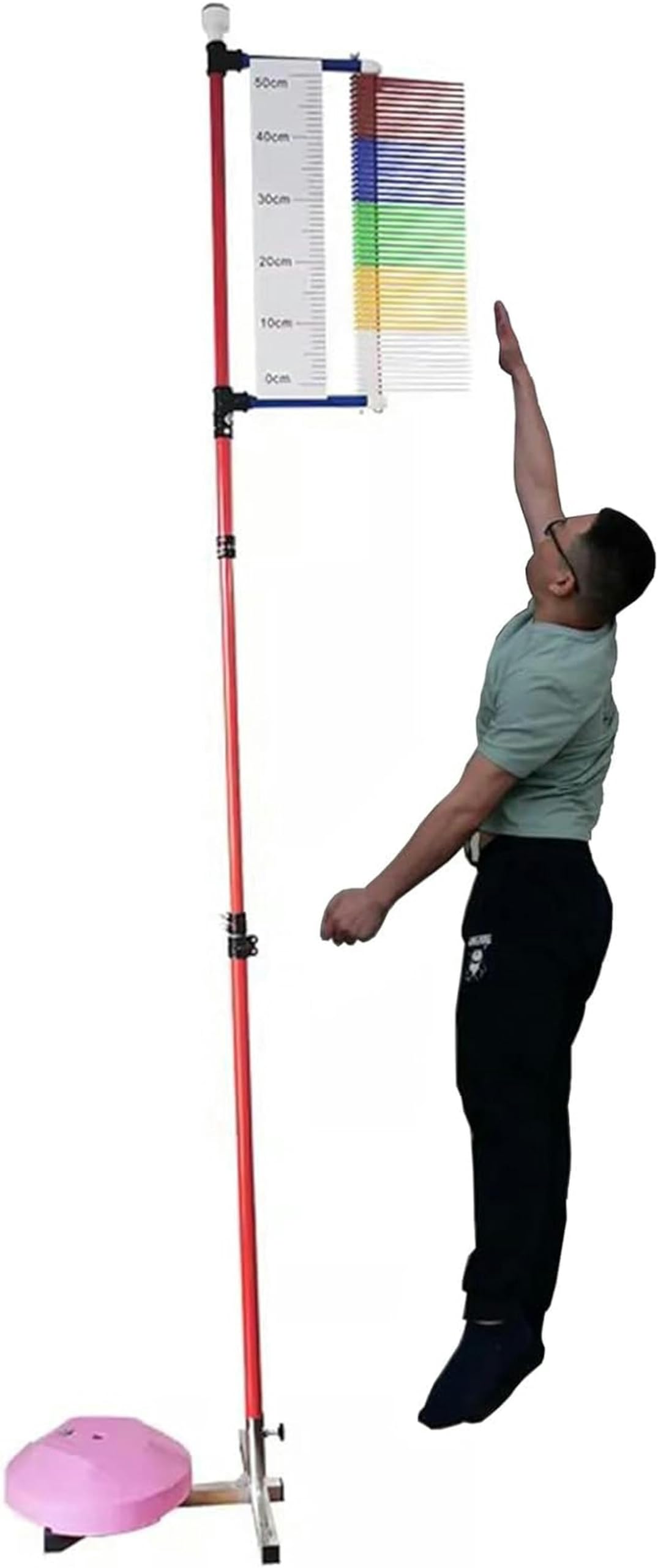 Herramienta de medición de salto vertical ajustable para entrenamiento de altura de pie