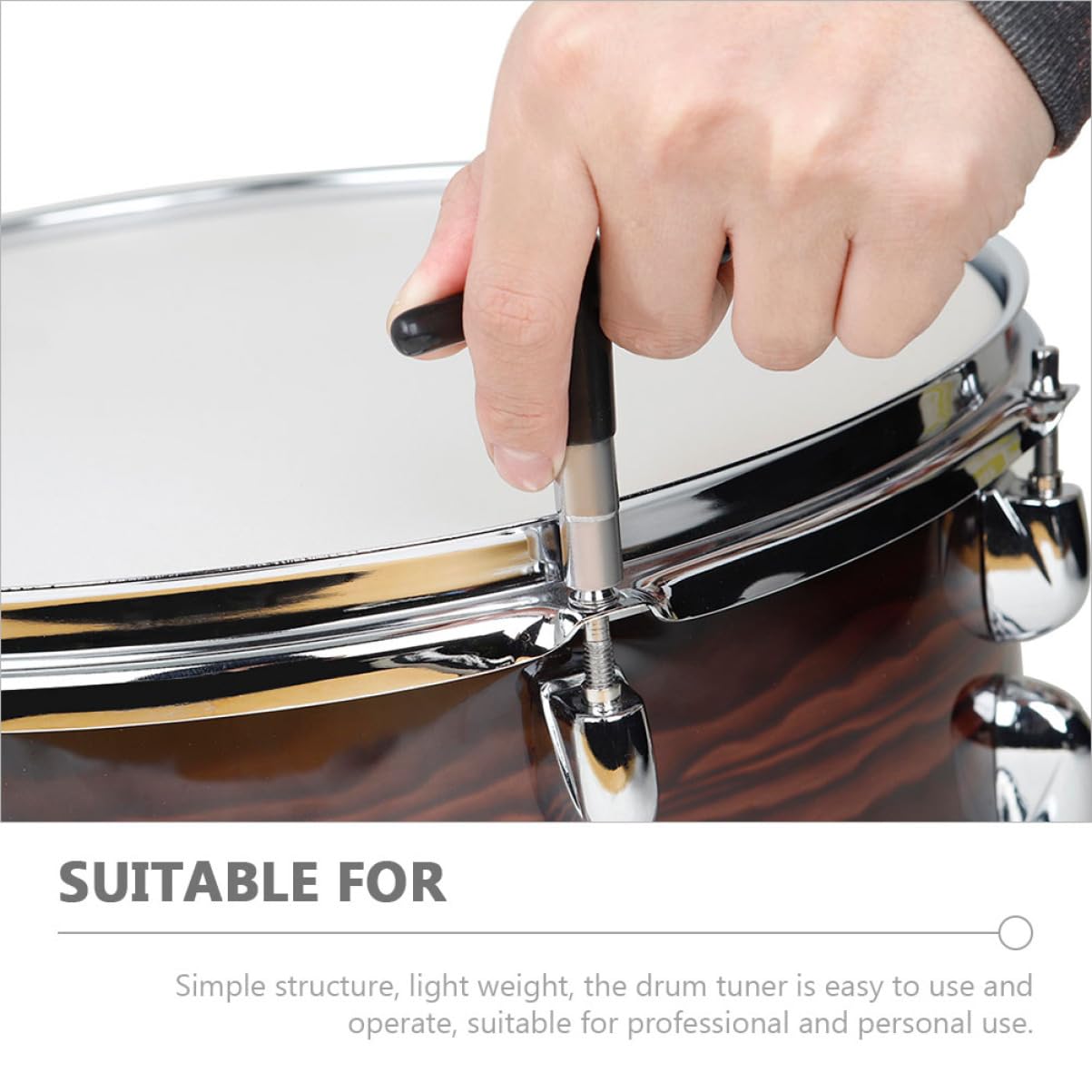 FUNOMOCYA Drum Wrench Set 3pcs Universal Drum Tuning Tools Easy to Use for Drummers of Levels