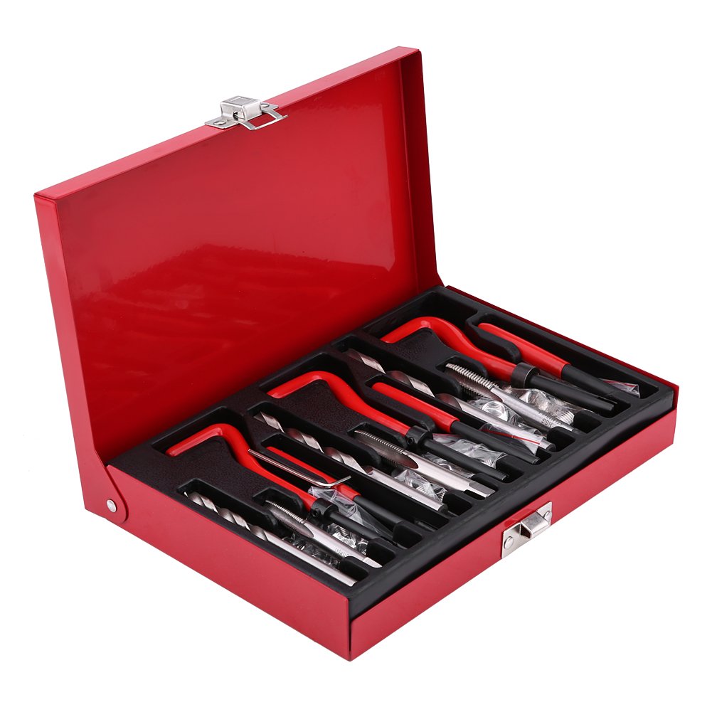Dioche Kit di Utensili per Riparazione Filettatura 88 Pezzi M6 M8 M10 Set di Inserti per Trapano per Maschi per Riparazioni Automobilistiche