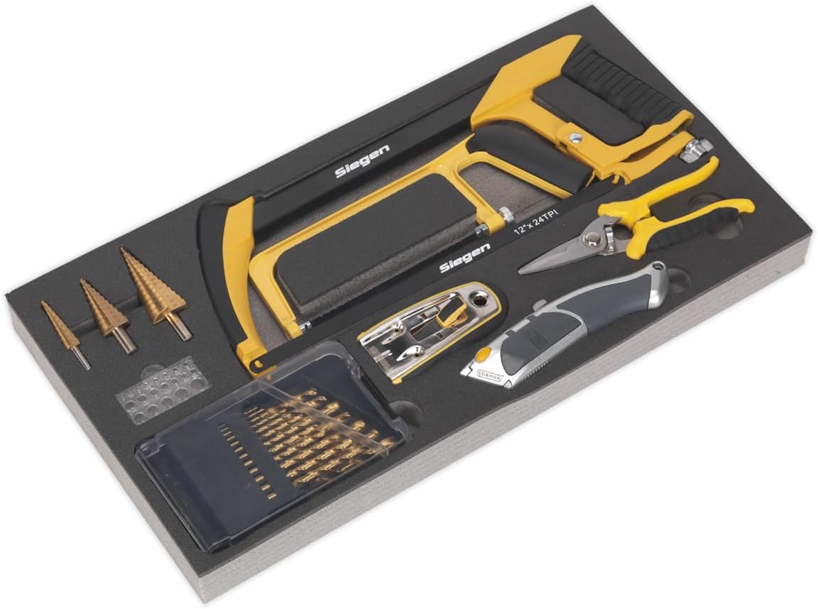 Siegen S01133 28pc Cutting & Drilling Set with Tool Tray