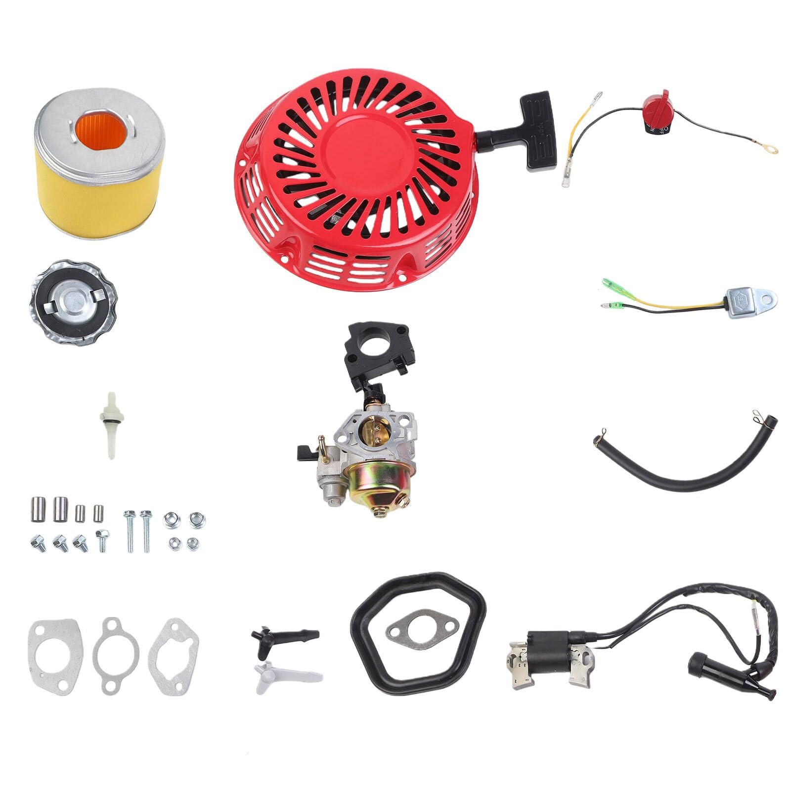 KIT D'ENTRETIEN POUR MOTEURS HONDA GX340 GX390 GX420 Carburateur Démarreur à Air Filtre à Air Bobine d'allumage inclus