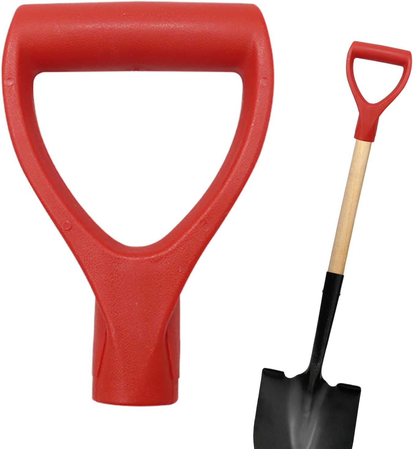 Replacement D Grip Handle, Ergonomic Garden Tool Accessory, Shovel Grip with Easy Installation, Comfortable Handled Tool for Digging Raking Snow Scooping, Shovel Handle with Sturdy Style