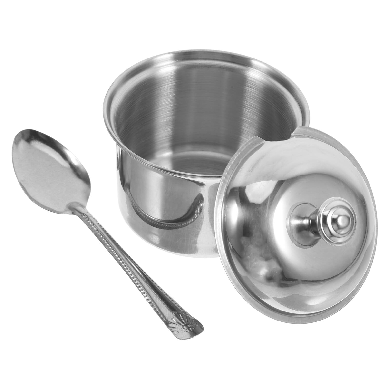 Veemoon Seasoning Jar with Lid and Spoon Airtight Spice Container for Sugar Salt and Condiments Kitchen Storage Sugar Bowl 3.23 X 3.23 X 3.07In 1 Pack