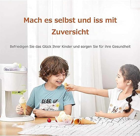 Soft Serve Ice Cream Machine, Home DIY Kitchen Automatic Mini Fruit Soft Serve Ice Cream Machine, Healthy, Simple One Push Operation