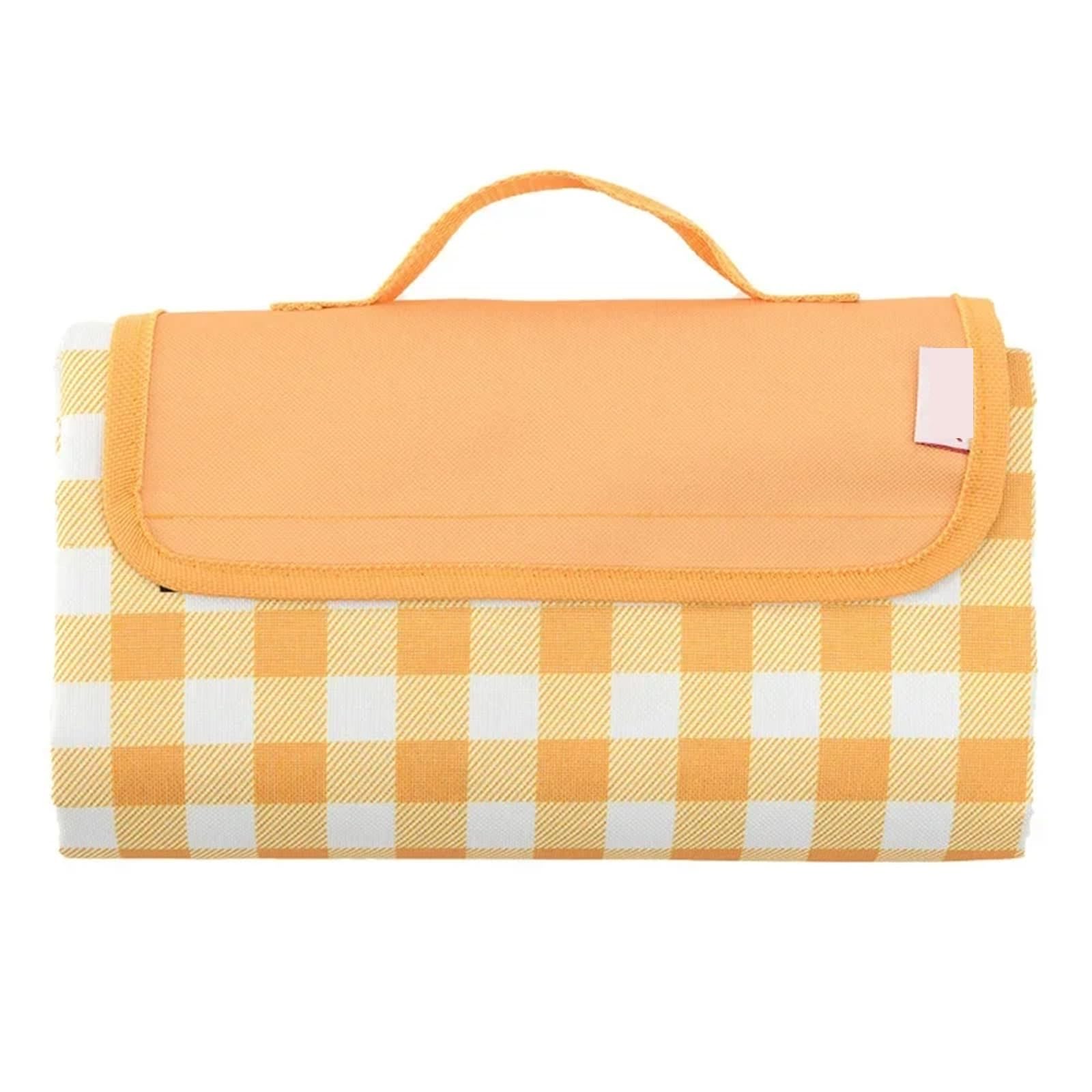 Manta Picnic Colchoneta Impermeable for Acampar, Manta de Playa, colchón portátil for Picnic(Yellow,195x200cm)