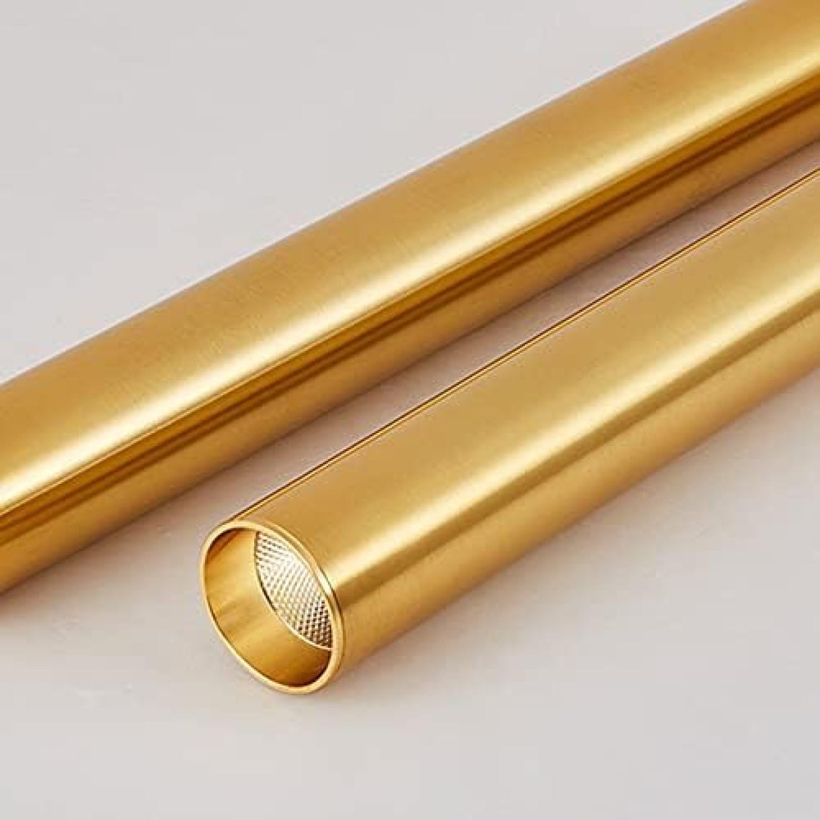 Wewnętrzna wyspa kuchenna Lampa wisząca LED Żyrandol z długą rurką Złoty aluminium Kreatywna lampa wisząca Bar Cylinder Reflektory Regulowana wysokość Pojedyncza głowica Oprawy sufitowe, świ
