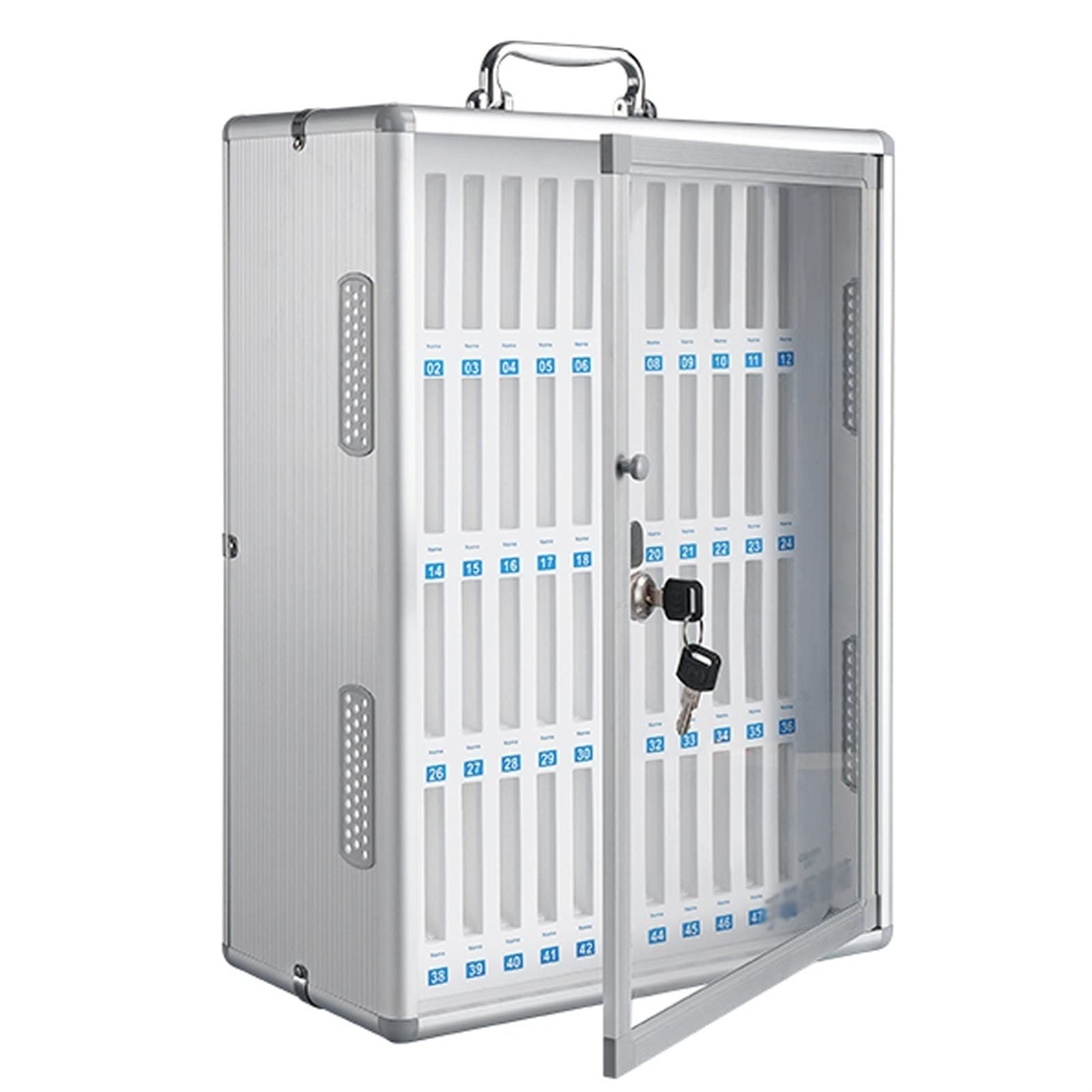 Armadietto porta cellulari trasparente, cassetta di sicurezza in acrilico trasparente, armadietto porta cellulari con serratura, armadietto porta cellulari da parete, scatola portaoggetti Fo(30)