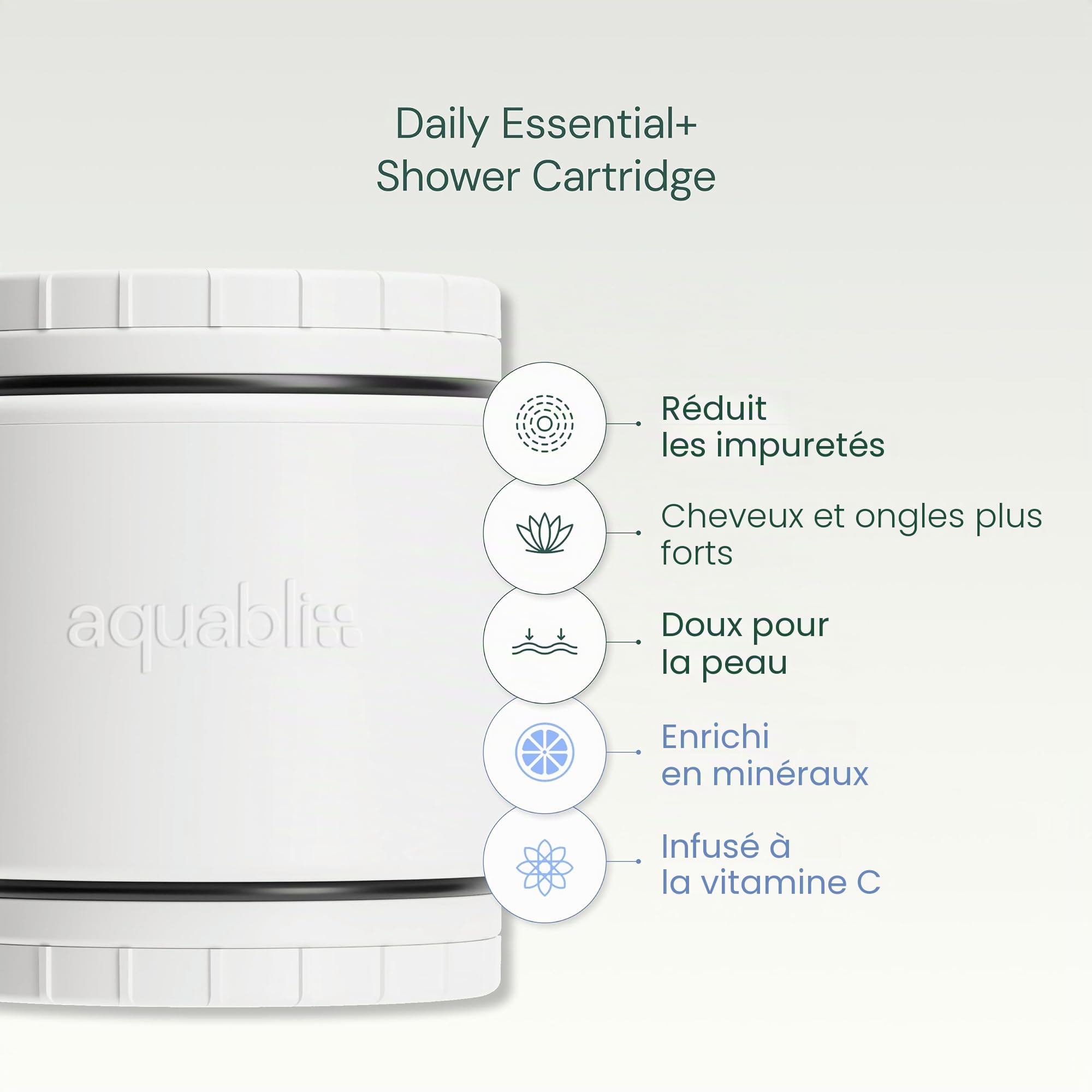 AquaBliss HD SFC500 Lot de 3 cartouches de rechange pour filtre de douche à plusieurs étapes SF400 et SF500-48x Très résistant Détoxifiant Démangeaisons, casse et ternité Réduit la rouille, le chlore