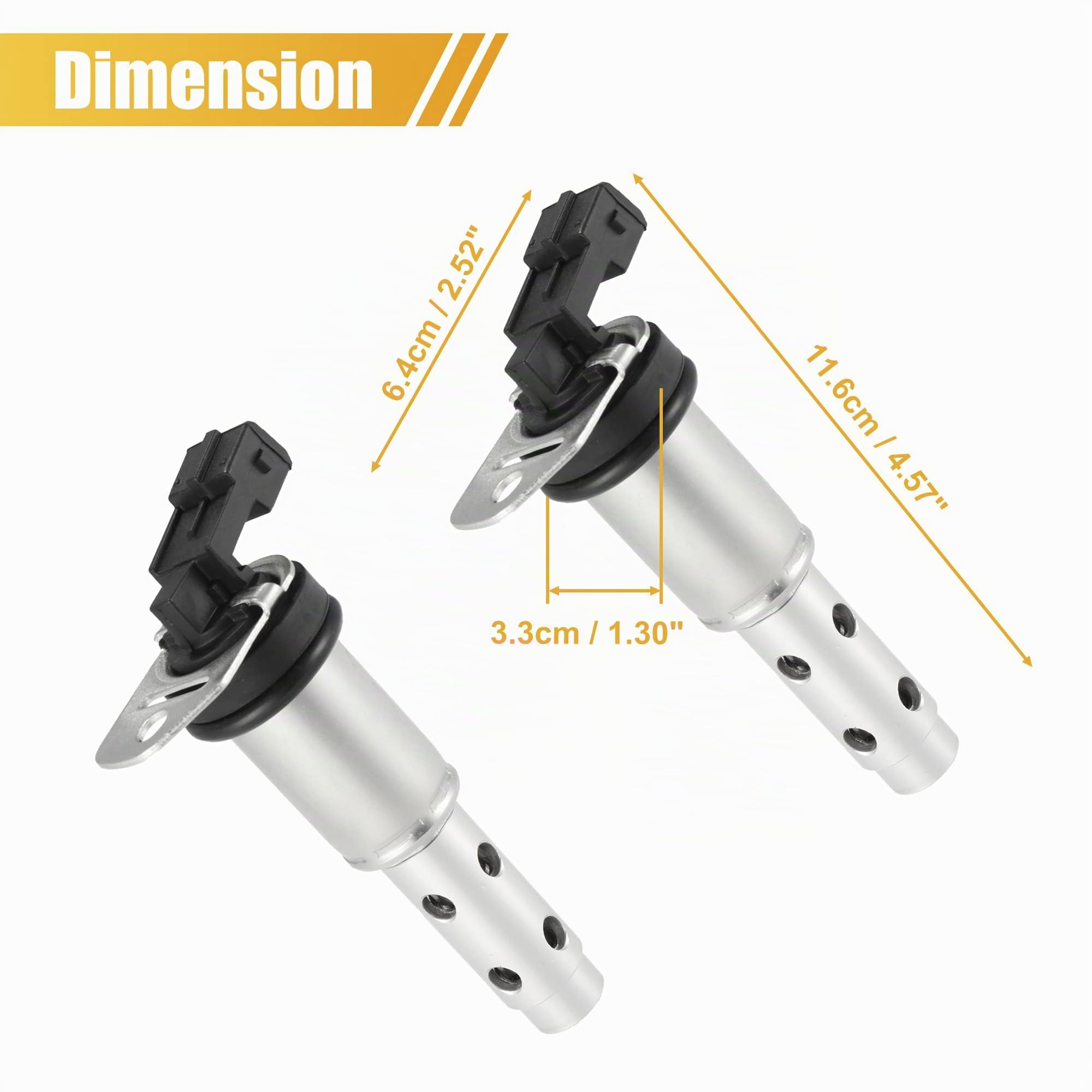 X AUTOHAUX Solénoïde De Distribution Variable Pour BMW 328i 07-13 2pcs | 11.6X6.4X3.3Cm, Plastique/Métal, Pour BMW 128i/535i/X6/323i/528i/Z4/X3/X5/525i/530i 2.5L-3.0L 06-16, Ref:11367585425