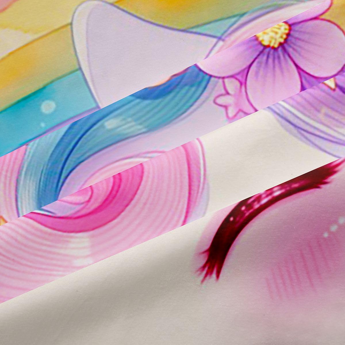 Loussiesd Pink Unicorn - Trattamenti per finestre, 2 pannelli, 116 x 137 cm
