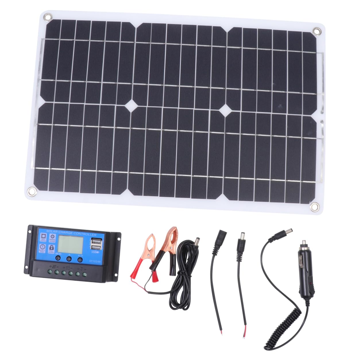 18w Paneles Solares Portátiles Silicio Monocristalino Con Controlador Cargador Solar Para Exteriores Panel De Células Solares Para Batería De Automóvil
