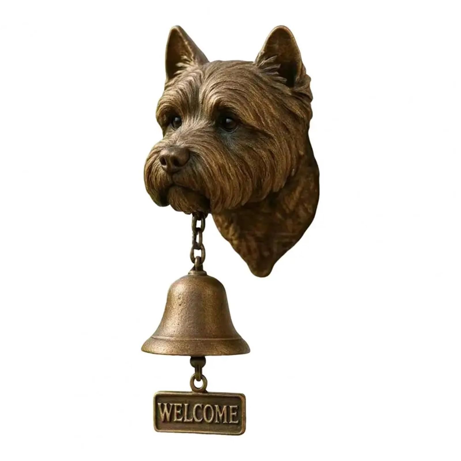 Dfgrgrv Color-06 Cast Iron Bell Doorbell Vintage Dog Welcome Bells For Farmhouse Entrance Shopkeepers Bell With Sign(Color-06)
