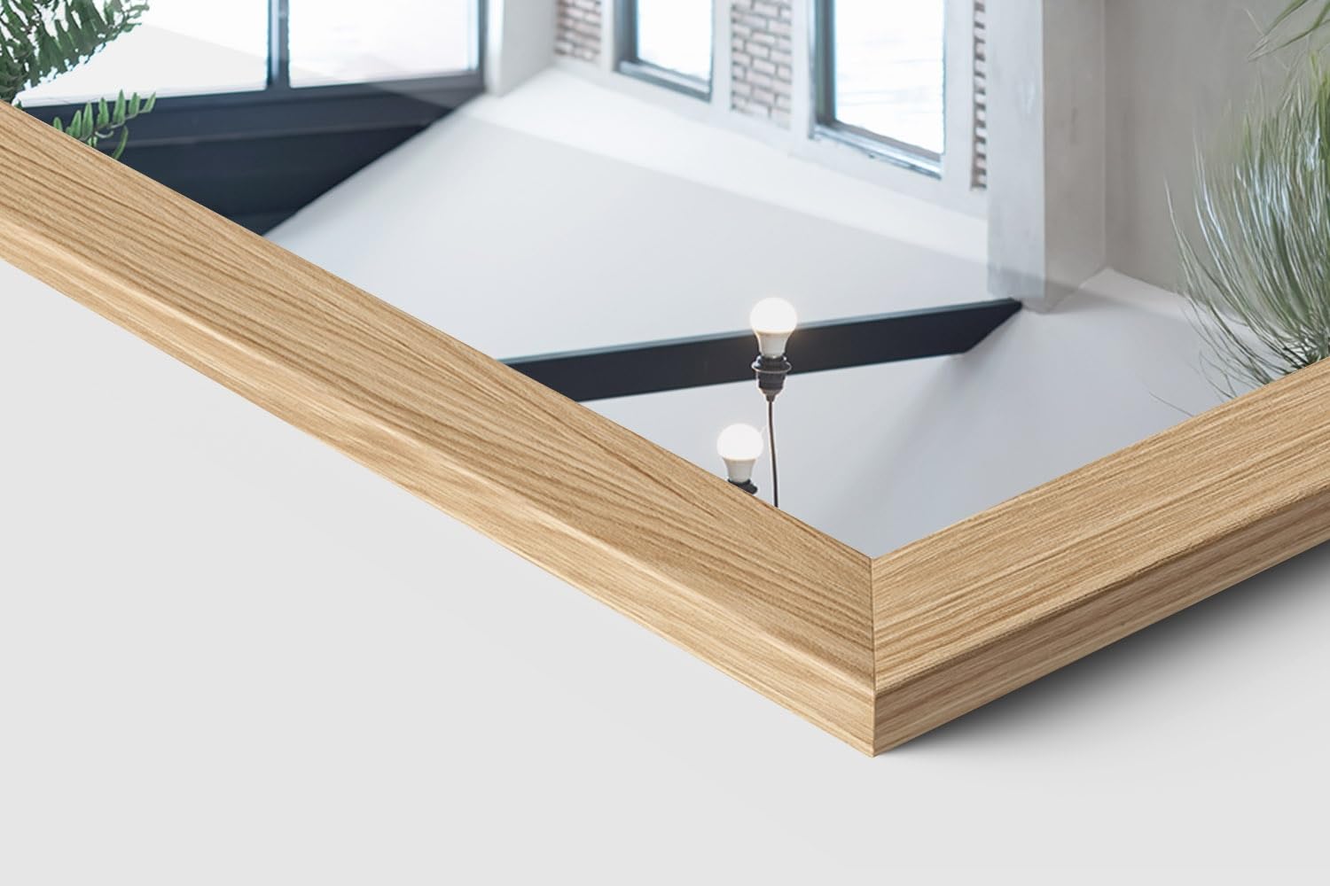 Specchio da Pavimento 36x156 cm Trasportabile Cornice in Legno MDF per Camera da Letto, Soggiorno, Sala da Pranzo, Guardaroba Moderno Elegante Figura Intera con Supporto Rettangolare