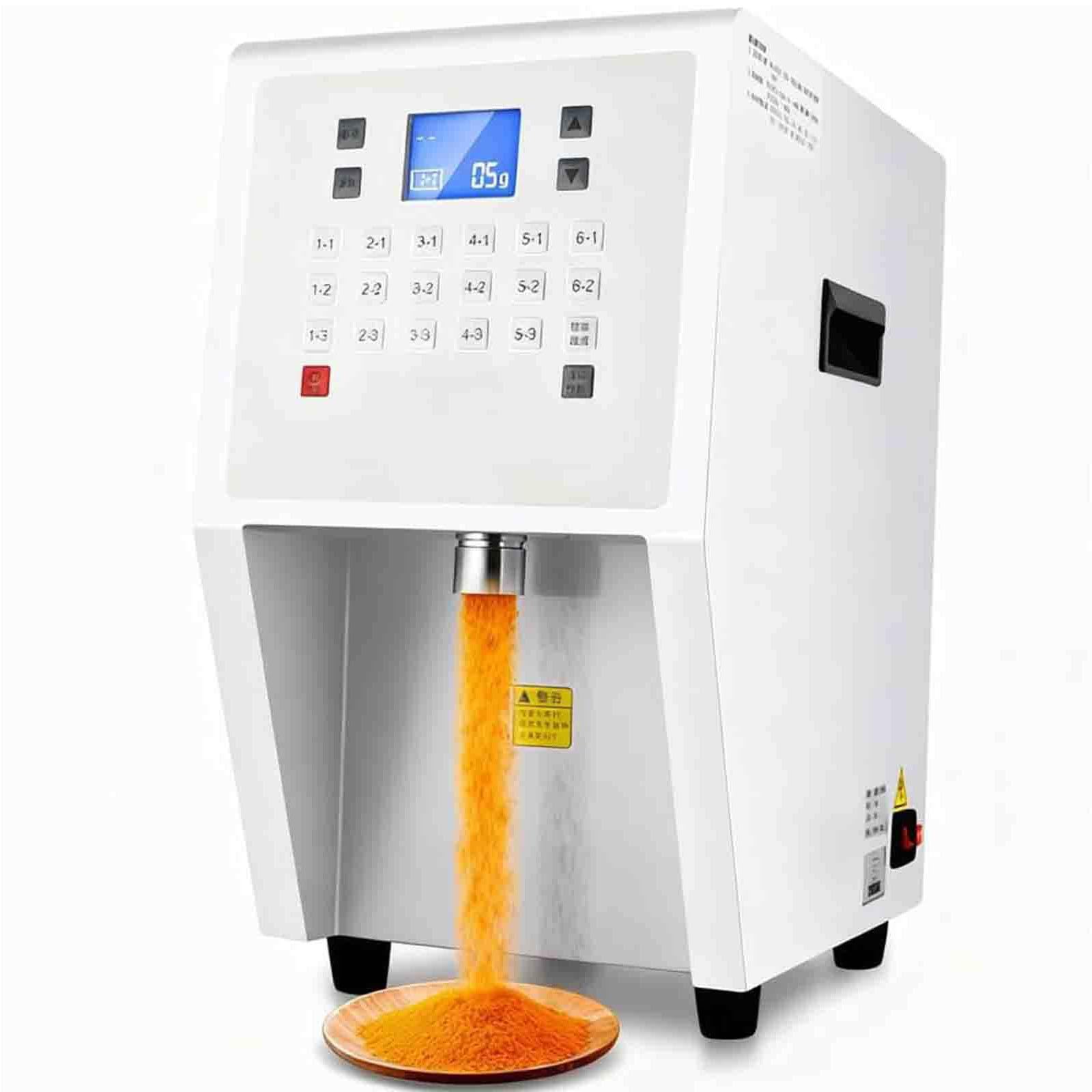 YXYLJOZ Automatic Powder Dispenser 3.5L, Digital Quantitative Machine for Home & Commercial Use, Portable Powder Dispensing Equipment for Bubble Tea and More