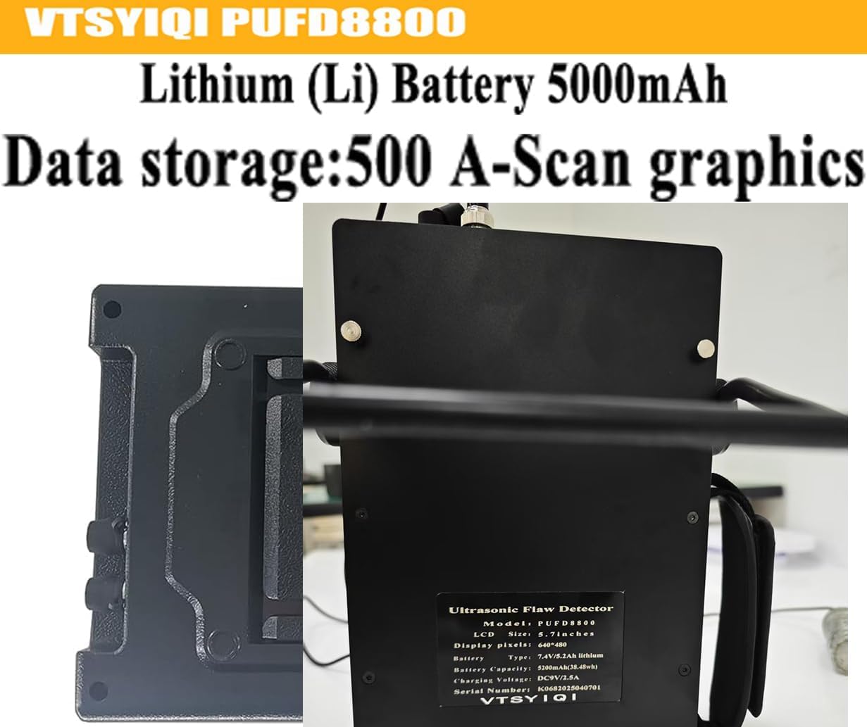 Portable Digital Ultrasonic Flaw Detector Defectoscope with 0-15000mm BNC LEMO Transducer Connections Applied for Weld Steel Component Testing Pipeline Pressure Vessel NDT Inspection
