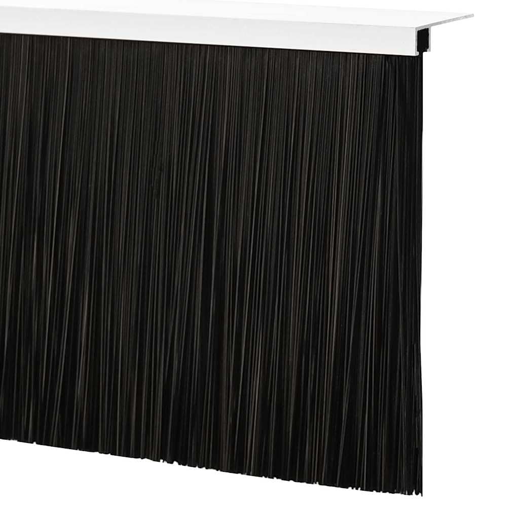 2 x uszczelka szczotkowa do drzwi, 100 cm, srebrna, stoper przeciągów do drzwi wewnętrznych, aluminiowa uszczelka do drzwi do nakładania, izolacja akustyczna