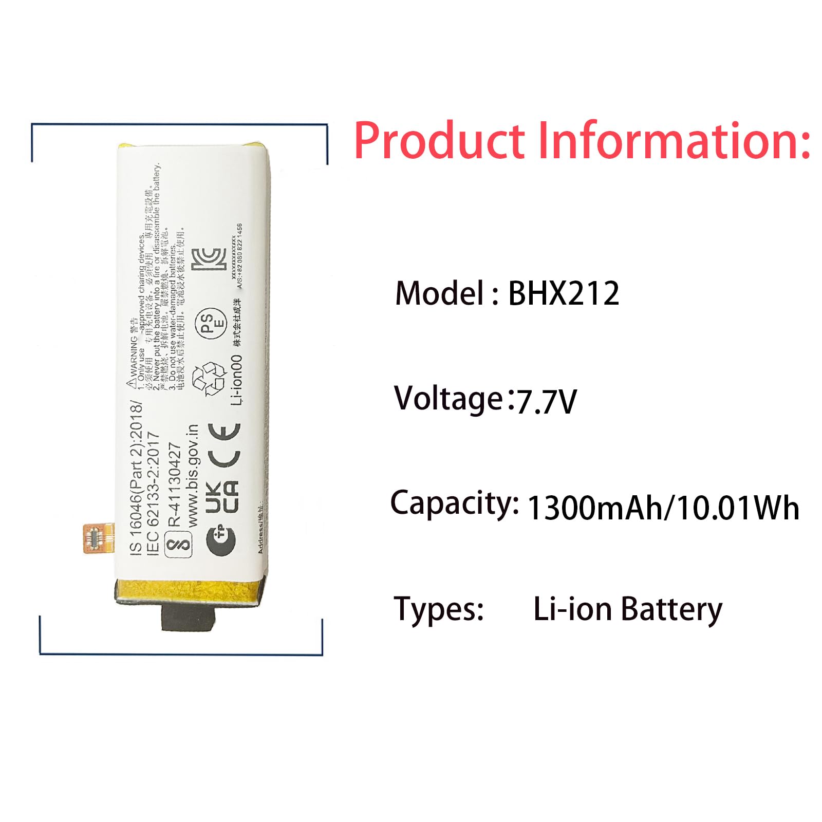 Batteria di ricambio OSMO Pocket 3, 1300 mAh, 7,7 V, compatibile con OSMO Pocket 3