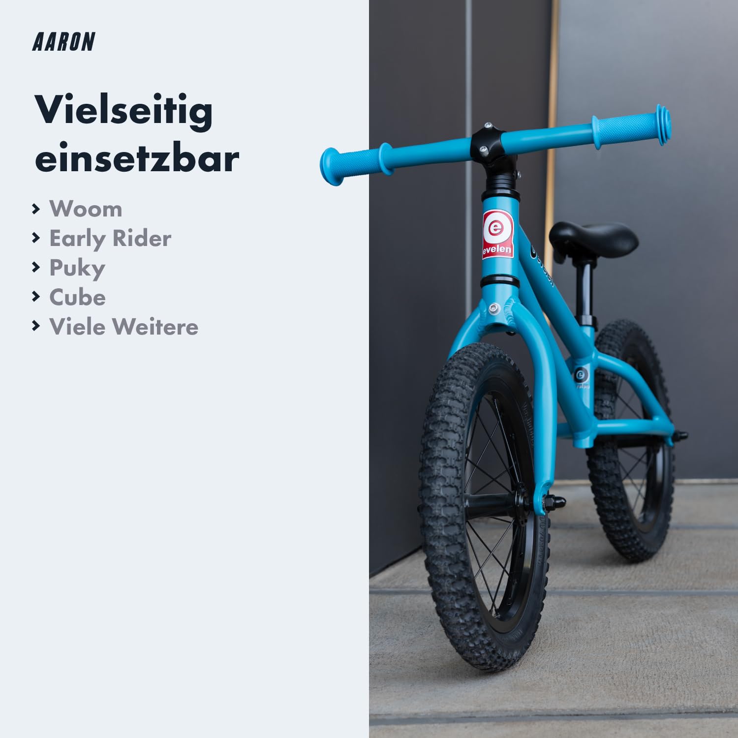 AARON KIDO Fahrradgriffe Kinder, Sicherheit durch Prallschutz, Griffe Kinderfahrrad, Lenkergriffe Fahrrad Kinder, passende Lenkergriffe Kinderfahrrad, Laufrad, Roller, Scooter Sport & Freizeit