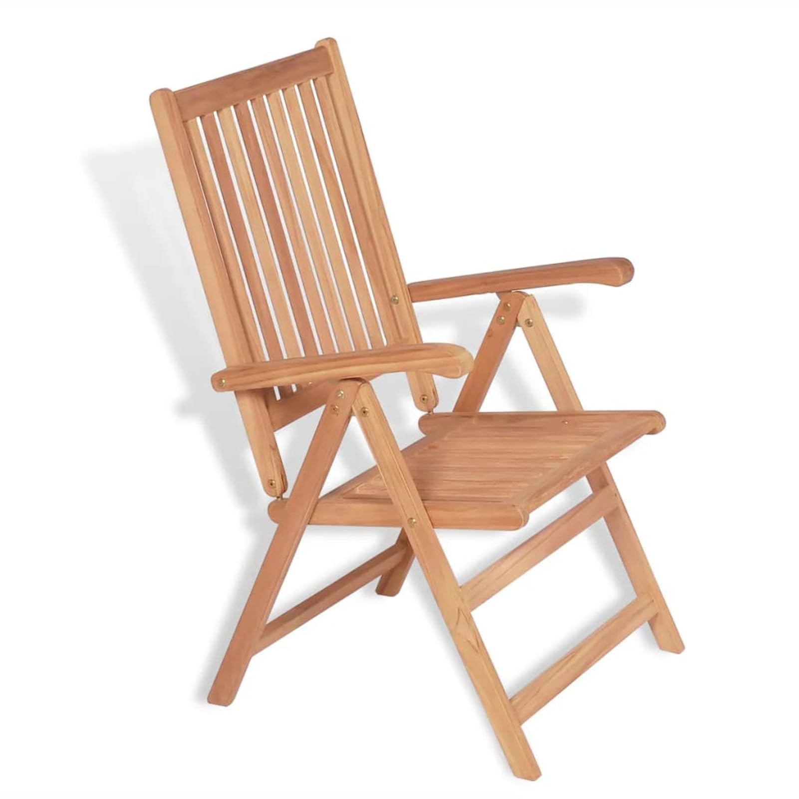 Homgoday Sedie Reclinabili da Giardino 2 pz in Legno Massello di Teak, Sedie da Esterno, Sedie da Pranzo per Giardino, Arredo Seggiole Giardino Arredi da Esterni Patio Terrazzo Arredamento