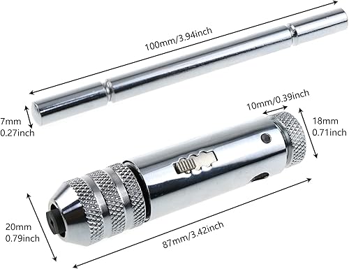 Miniatura 3 de Llave de grifo con mango en T E-outstanding M3-M8 Taladro de trinquete con mango en T ajustable América - DWTD338R 1/16-1/4 pulgadas de trinquete