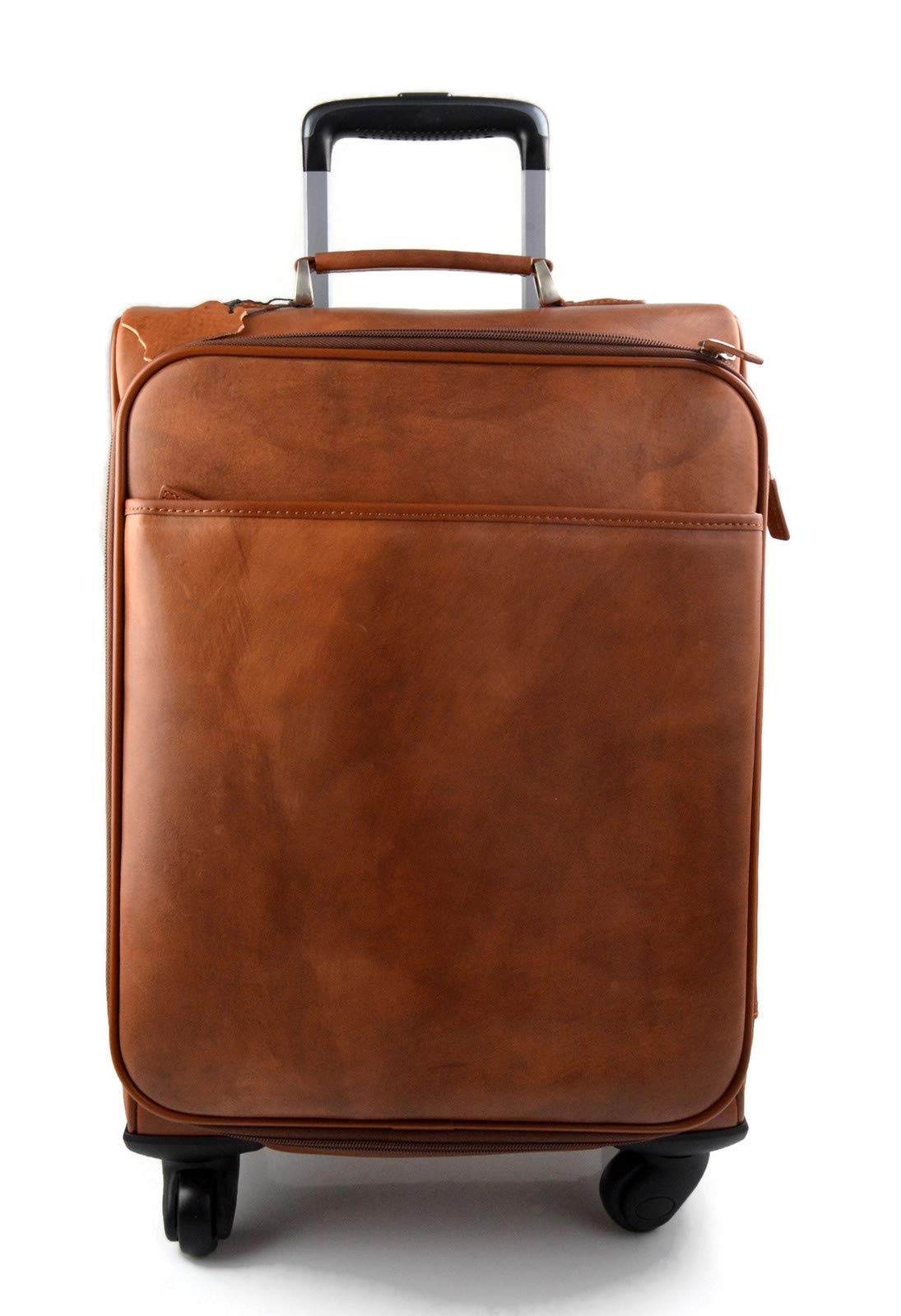 Buy Leather trolley travel bag 
