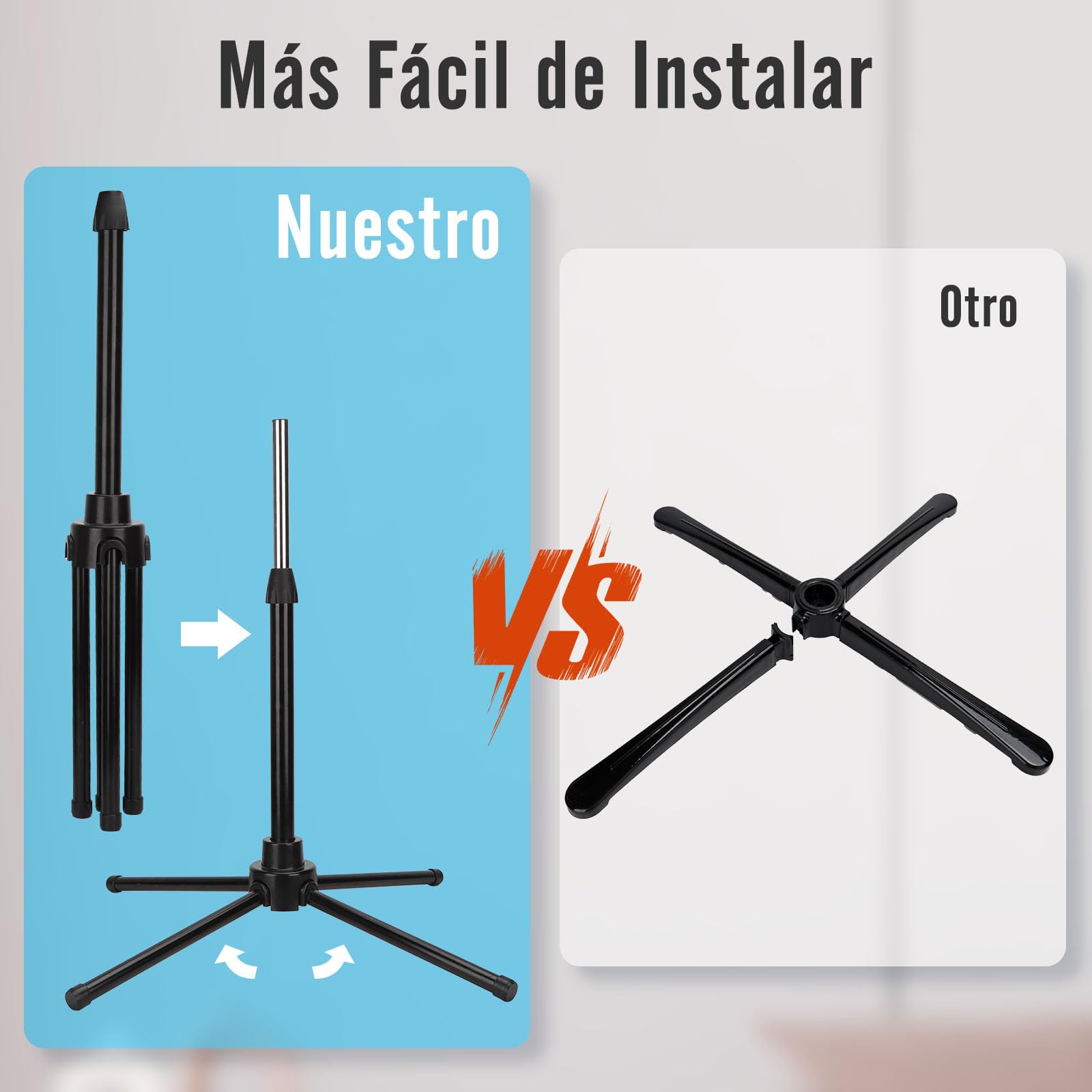 Aigostar Ventilador de Pie con 7 aspas, 50W, diámetro 41 cm. Ventilador de pie silencioso oscilante 75°, 3 Velocidades y altura ajustable 108-125cm. Silencioso para dormir. Color Negro. Elsie