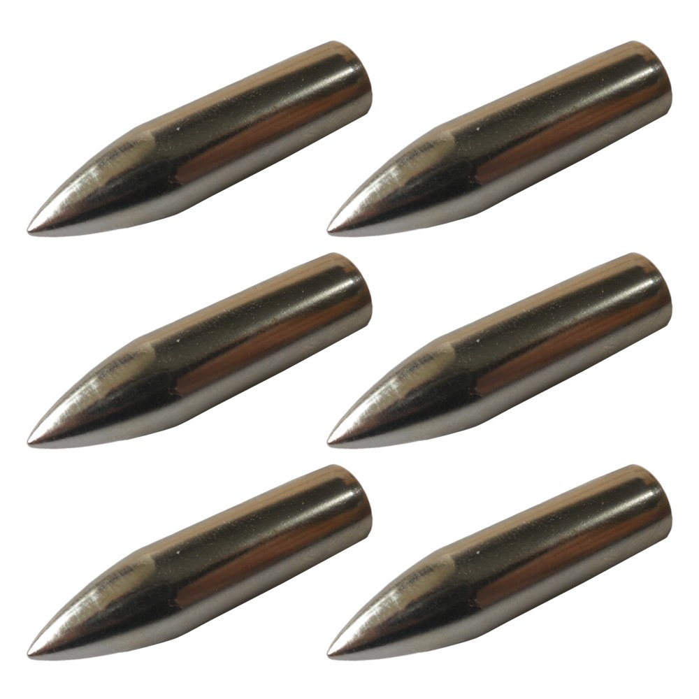 Metal Glue on Arrowheads 100 grain Replacement Archery Targeting Practice Broadheads Tips Bullet Field Points for Bamboo Wooden Arrows Silver