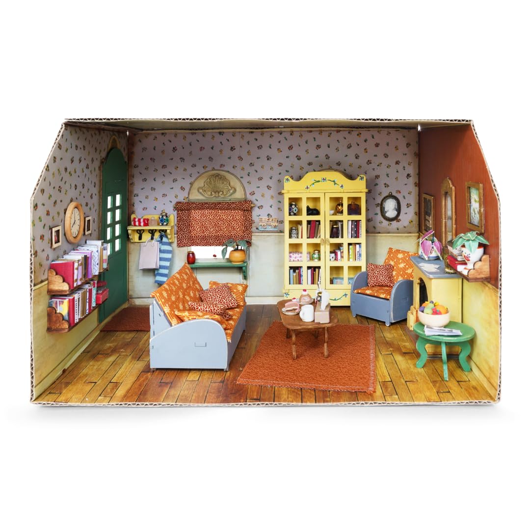 Sam & Julia - Paket: Baue Dein eigenes Mäusehaus - Miniatur Räume, Puppen-Möbel und Zubehör 1/12 fürs Puppenhaus oder für die Puppenstube zum selber basteln