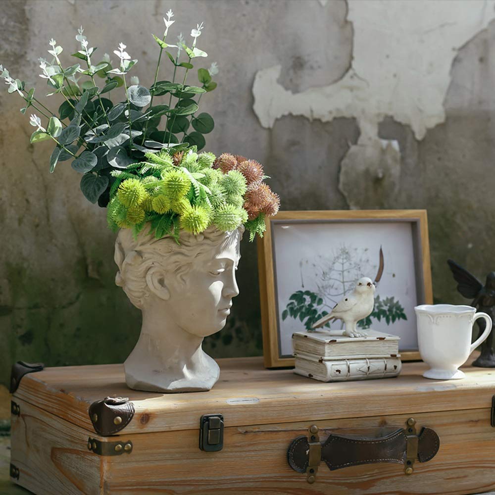 Amazon.com: PacuM Goddess Portrait Cement Flower Art Vintage Home