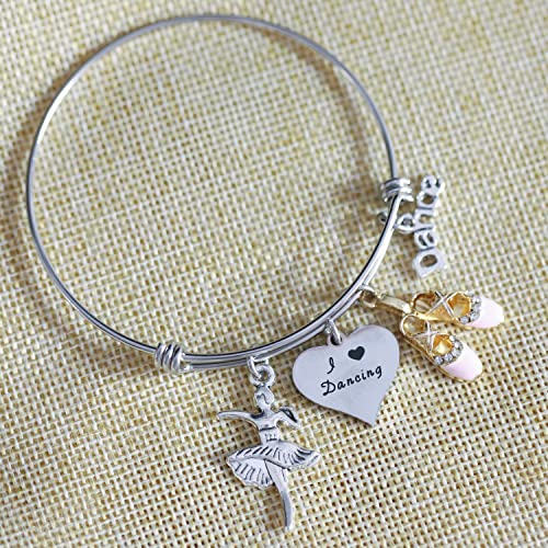 Image of Dance Bracelet Gifts Women Ballet Teacher Birthday Presents Dance Charm Dancer Bracelet