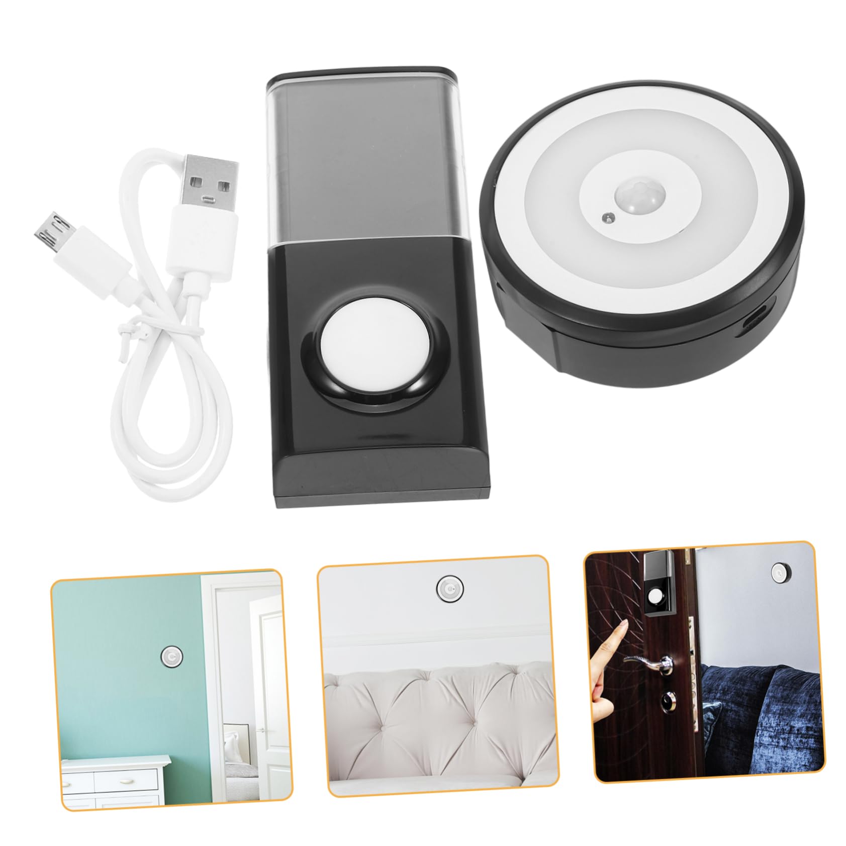 Juego Timbre Inteligente Usb Inalámbrico Hogar Timbre Práctico Para Interiores De Puerta Inteligente Duradero