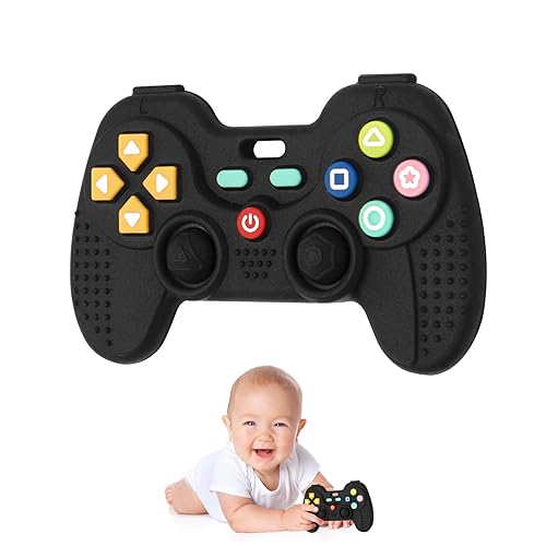 Hooku Mordedores de silicona para bebés de 0 a 6 meses, juguetes de dentición para bebés de 6 a 12 meses, juguete de control remoto para bebés,